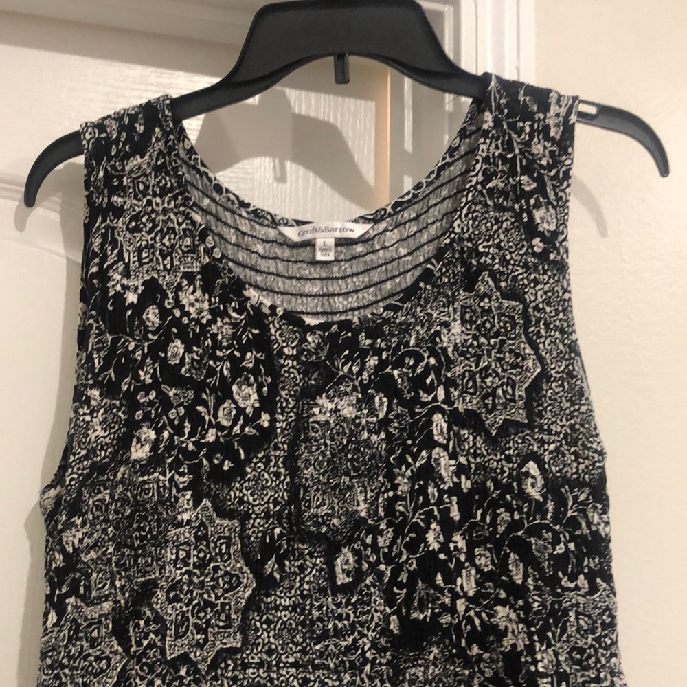Black and white tank top dress